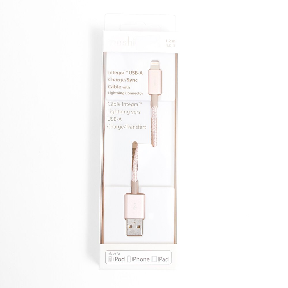 Moshi, Integra, USB To Lightning, Cable, Rose Gold